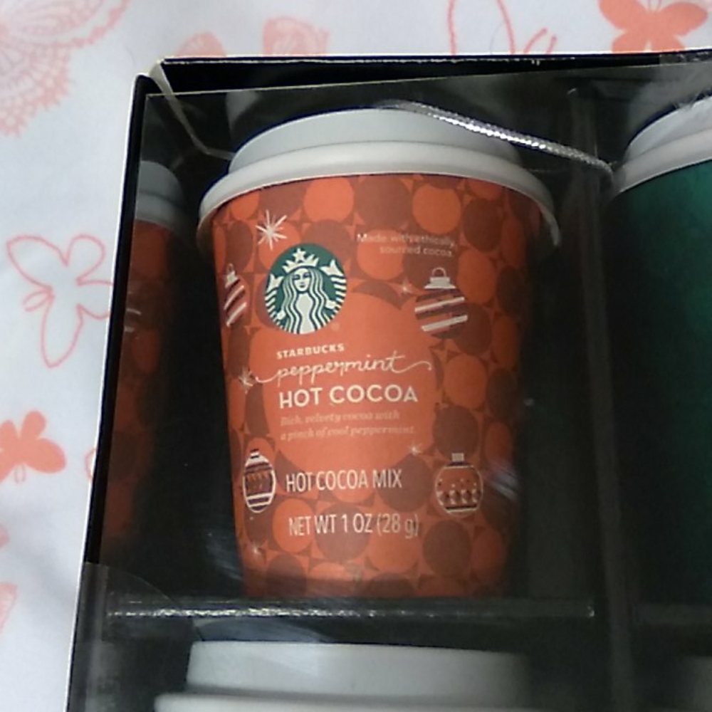 Starbucks 6 pk. Ornaments with cocoa-BNWT - Picture 3 of 6